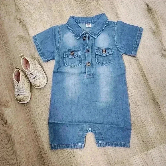 unbranded Other - Baby denim romper 9-12 M UNISEX